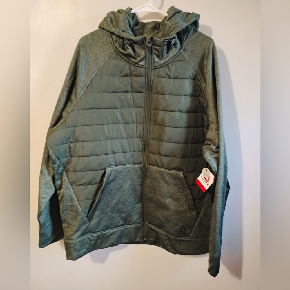 Reebok Men’s Puffer jacket, 2xl, olive green, nwt